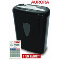 Aurora Paper Shredder (AS800CD) Cross-Cut [FREE Aurora Calculator(DT168)]
