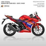 Abrend Decal Striping CBR 150 R New 2021 - 2025 K45R Rothmans Honda anti-scratch vinyl sticker/ Deca