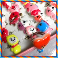 [8Pc] Children's Character Rings Children's Rings Bts Bt21