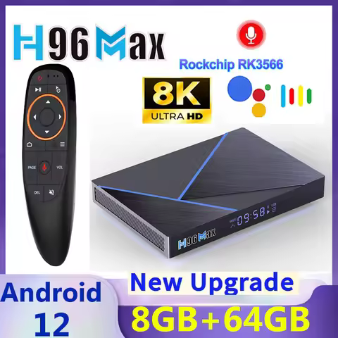 H96 MAX V56 Smart TV Box H RK3566 Android 12.0 1000M WiFi 2.4G&5G 4K 8K BT 4.0 4GB 32GB 8GB 64GB Med