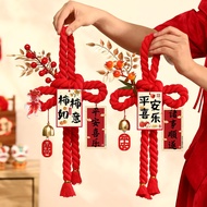 2026 Year of Horse Door Hanging, Chinese New Year Lucky Knot Decoration, Main Entrance Red Decor