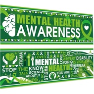 Harloon 2 Pcs Mental Health Awareness Decoration 13.8 x 38.6 Inch Mental Health Month Decorations Mo