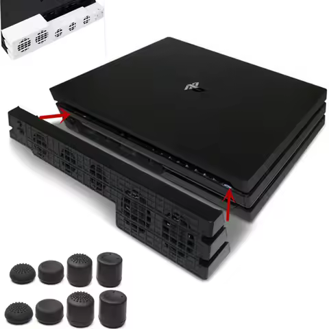 PS4 Pro Cooler Fan,USB External 5-Fan Turbo Temperature Control Cooling For Sony Playstation 4 Pro G