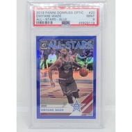 PSA 9 MINT 2019 PANINI DONRUSS OPTIC #20 [DWYANE WADE] ALL-STARS -BLUE