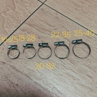 Stainless Steel Hose Clip Petrol Water Hose Clamps Fuel Hose clip Oil clip Radiator Hose Clip <28MM 