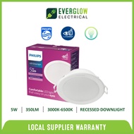 PHILIPS 59447 MESON 5W 350LM 90MM 3.5" EYECOMFORT ROUND LED RECESSED DOWNLIGHT 3000K/4000K/6500K