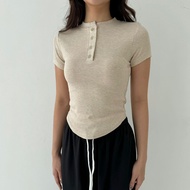 May TOP | Women's Knit Top Korean Top Women's Knit Shirt Short Sleeve Basic Short Sleeve