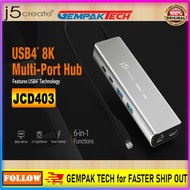 j5create JCD403 USB4 8K Multi Port Hub Supports Up to 4K 60Hz on 8K HDMI Display
