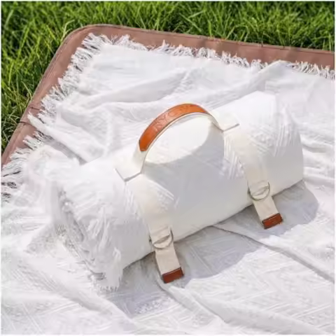 2 in 1 Extra Large Camping Blanket Outdoor Picnic Yoga Mat Lightweight Car Essential Roadtrip Gadget