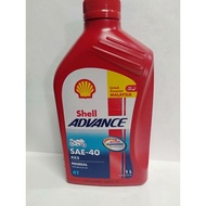 SHELL AX3 4T SHELL ADVANCE AX3 SAE-40 SAE - 40 API SF 1LITER 1L MINERAL OIL 100% ORIGINAL MINYAK HIT