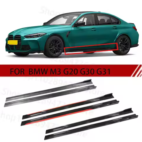 FOR BMW M3 G20 G30 G31 2M Car Side Skirt Extension Plate Lip Separator Bumper 2.18M Racing Side Spoi