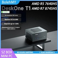 SZBOX T1 Mini PC AMD R5 7640HS/R7 8745HS  DDR5 5600MHz Dual 2.5G Network Cards Desktop Gaming PC