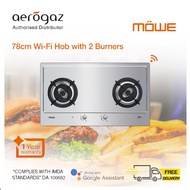 Aerogaz/MÖWE Built In Smart / Wi-fi stainless steel Cooker Hob – 78cm ( 2 Burners) MW270S