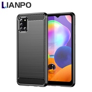 LIANPO For Samsung Galaxy A31 Samsung Galaxy A21s Samsung Galaxy A21 Phone Case Armor Carbon Fiber T