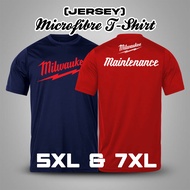 Milwaukee Maintenance PLUS SIZE Tshirt 5XL&7XL Microfiber Jersey Dry Fit
