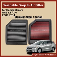 Honda Stream RN6 1.8 2.0 OEM High Quality Washable Cotton/Stainless Steel Drop In Air Filter 33-2342