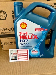 [Pasaran malaysia ] SHELL HELIX HX7 5W30 4L ENGINE OIL SEMI SYNTHETIC Minyak Hitam Kereta Car Proton