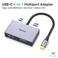 USB Type C to HDMI+VGA and USB 3.0 conversion cable, PD 100W JASOZ T-H107