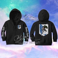 Attack on titan jacket for children aged 3 years, 11 years, AOT Eren children's hoodie - Red Merch