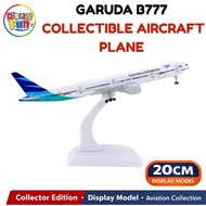 20cm Garuda Indonesia  Airlines Boeing B777 with Wheel Landing Gear Metal Aircraft Replica Diecast C
