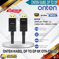Onten Cable DP TO DP Display Cable Port 1.4 8K @60Hz Length 1.5M and Ultra High Speed Multi Device3m
