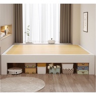 40CMHigh tatami bed without headboard,double bed, homestay,backrest bed,low bed/studio/Solid wood pi