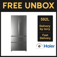 Haier HB18FGSAAA 592L French Door Precision Cooling Refrigerator Fridge Peti Sejuk with DC Inverter Technology