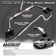 PROTON S70 - WORKS ENGINEERING EXHAUST SYSTEMS CATBACK , DOWNPIPE , CENTER PIPE