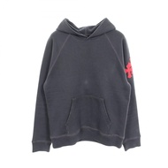 【二手】Chrome Hearts CHROME HEARTS Y NOT 十字貼布棉連帽衫 男款二手 B