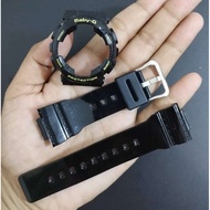 Baby G Strap and Bezel Replacement G-SHOCK BA110 BA111 BA120 BA130 GLOSSY BLACK