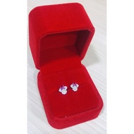 925 SILVER PERMTA STITCH EARRINGS/935 SILVER JEWELRY PLATED WITH GENUINE WHITE GOLD/AT138