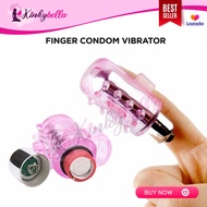 Finger Condom with Vibrator Adult Sex Toys For Men Sex Toys For Boys and Women Purple with Free Batt