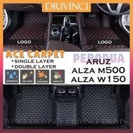 PERODUA Alza W150 M500 Aruz Car Carpet Carmat Interior Alas Kaki Kereta Black Ace Carpet