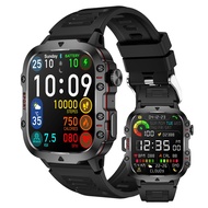 2024 New rugged black smart watch men for Android iOS waterproof sport fitness AI voice smartwatch Outdoor