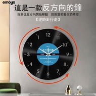 Reverse Clock Jay Chou Vinyl Retro Wall Clock Creative Decorative Wall Watch Reverse Silent Wall Clock