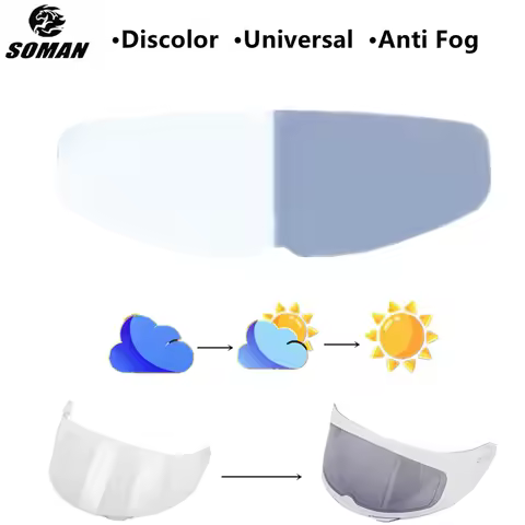 SOMAN Universal Discolor Helmet Visor Film Anti Fog for SHOEI HJC LS2 AGV K5 X14 Z8 Anti Fog Film Su