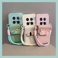 3D cute cartoon dog leather card holder phone case For VIVO V5 Plus X50 X70 X60 V20 Pro V23 Pro V23E