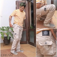 TERLARIS CELANA CARGO PANJANG PRIA MODEL SLIMFIT GOMBRONG TERBARU CELANA PRIA CARGO feli collection