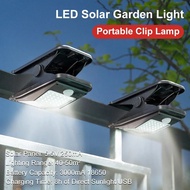 2 路運動和光感應器防水夾燈 72 LED 太陽能和 USB 2 路可充電戶外壁燈裝飾 qqsckp 2-Way Motion and Light Sensor Waterproof Clip Lig