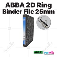 ABBA 2D Ring File Binder File 25mm | Without Clip AB12001 | 2D Ring Binder File - 1 Pc