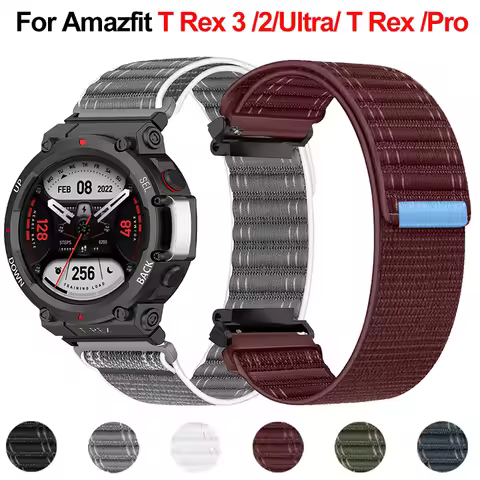 Nylon Watch Strap For Amazfit T Rex 3/2 Replacement Sports Watch Band Bracelet Wristband For Huami A