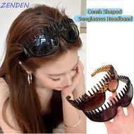 ZENDEN​ Sunglasses Headband, Comb Shaped Leopard Print Glasses Hair Band, Temperament Sunscreen Suns