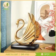 [Ihoce] Swan Figurine Collectible Statue for Bedroom Bookshelf Home Decoration