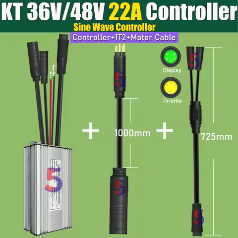 Ebike 500W Motor Controller 22A 36V 500W 48V 500W Gear Motor Controller KT Controller Julet 1-2/1-4