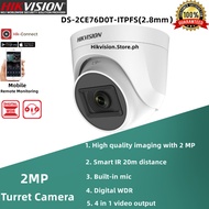 Hikvision CCTV 2MP/5MP Full HD WIth audio Smart IR 20m Fixed Turret CCTV Camera Indoor Wired Night Vision Analog Camera