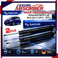 PERODUA MYVI Lagi Best Gen 2 SACHS Brand Shocks Absorber Rear Set (L&R) - (2011-2017) | 318 934*2
