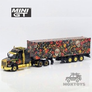 MINI GT 1:64 Western Star 49X w/40 Ft Container Dias De Los Muertos MIJO USA Exclusive LHD Diecast M