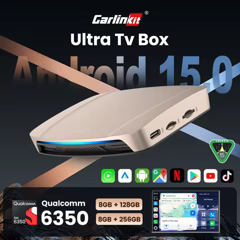 CarlinKit Ultra box Android 15.0 SM6350 Tv Box CarPlay Wireless Android Auto Wireless Adapter Suppor