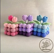 🧶鈎編成品🪡波波鬱金香💐小花盆🌷永生花🌺