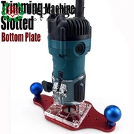 LAPARGAY Wood Router Base, Slotted Bottom Plate Bakelite Material Trimming|Slotted Chamfer Fixed-bas